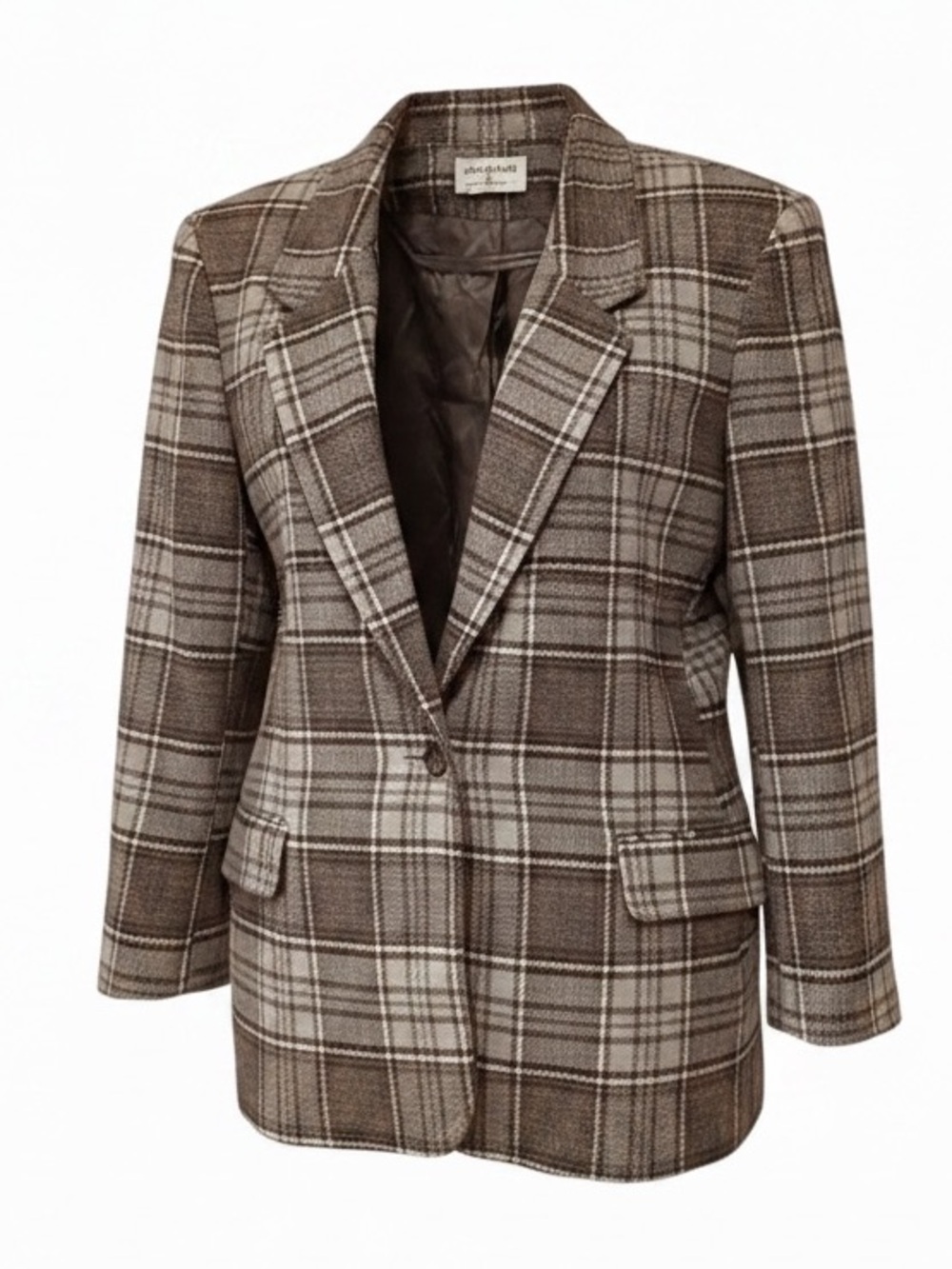 Vintage‎ Alfred Dunner Wool Plaid Blazer Jacket Size 14 Academia Career